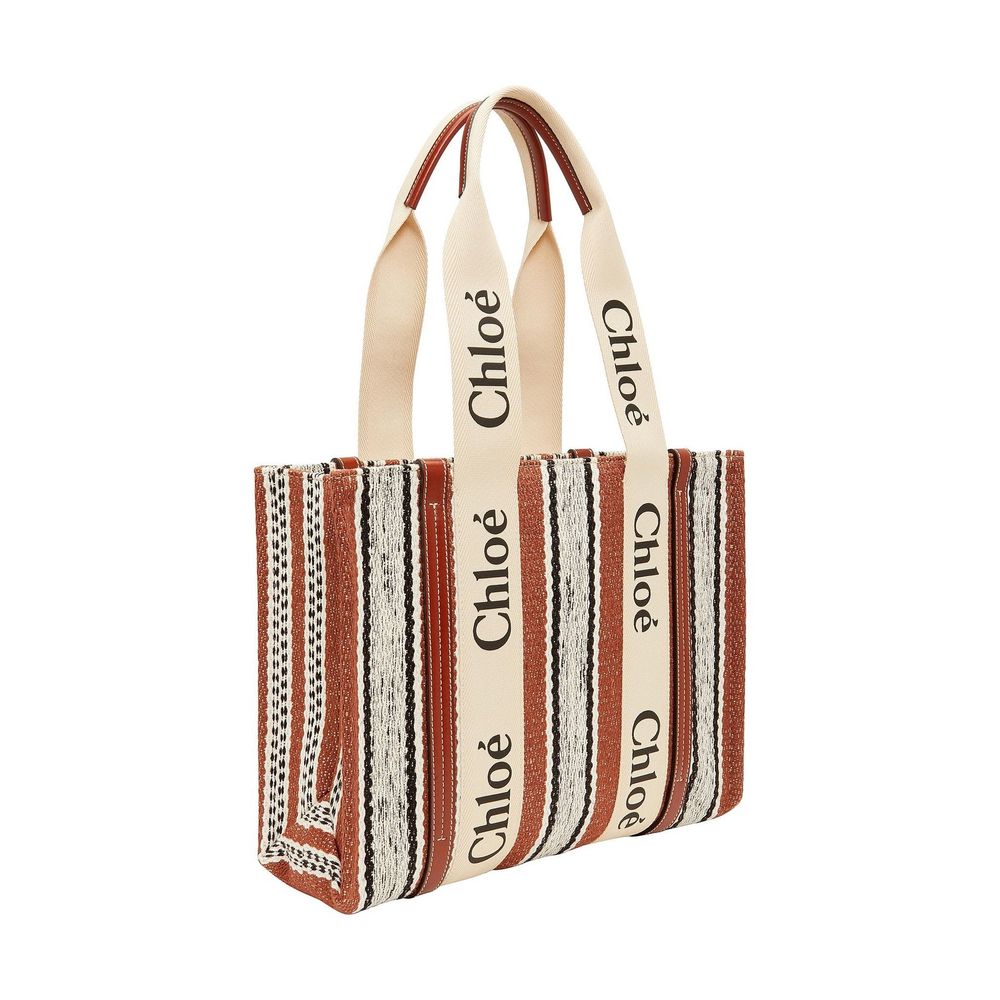 Chlo Brown Linen Tote Bag