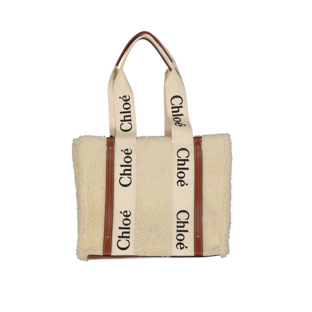 Chlo Beige Lamb Fur Tote Bag