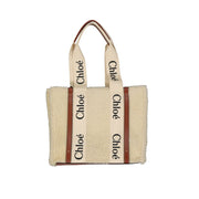 Chlo Beige Lamb Fur Tote Bag