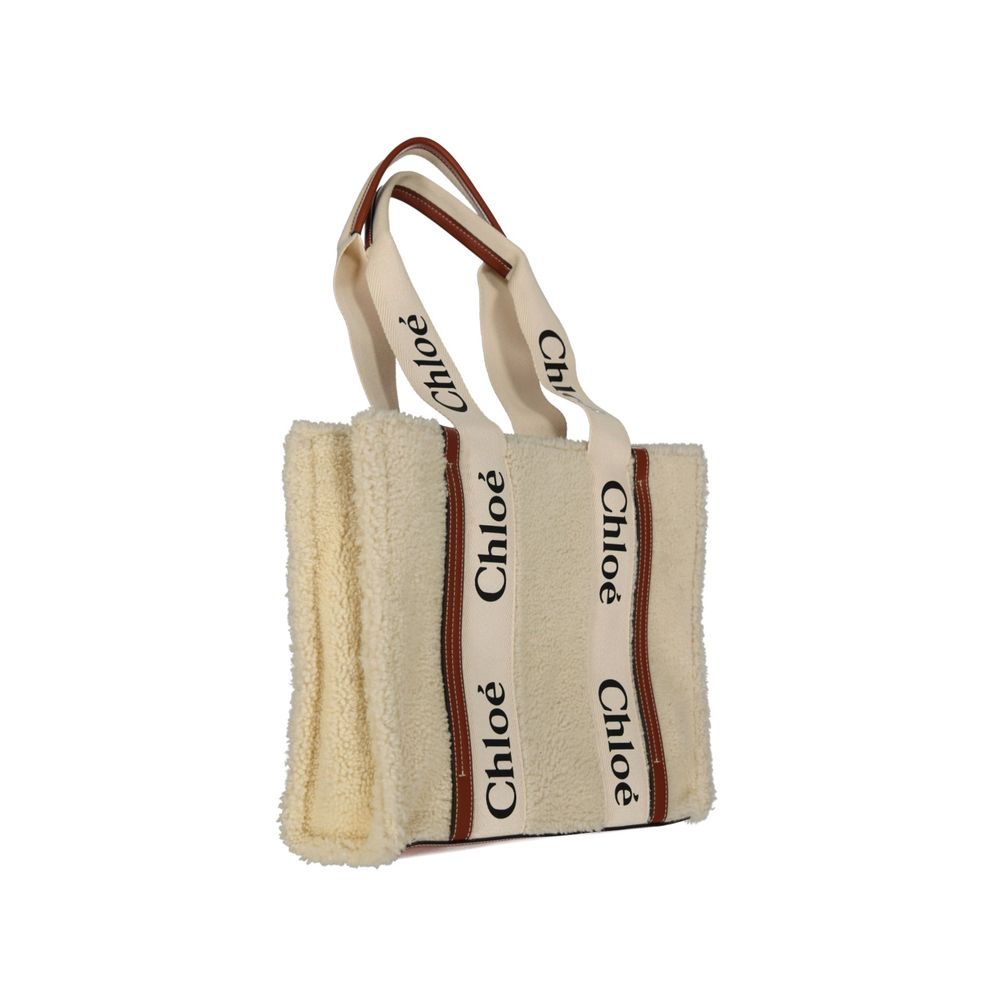 Chlo Beige Lamb Fur Tote Bag