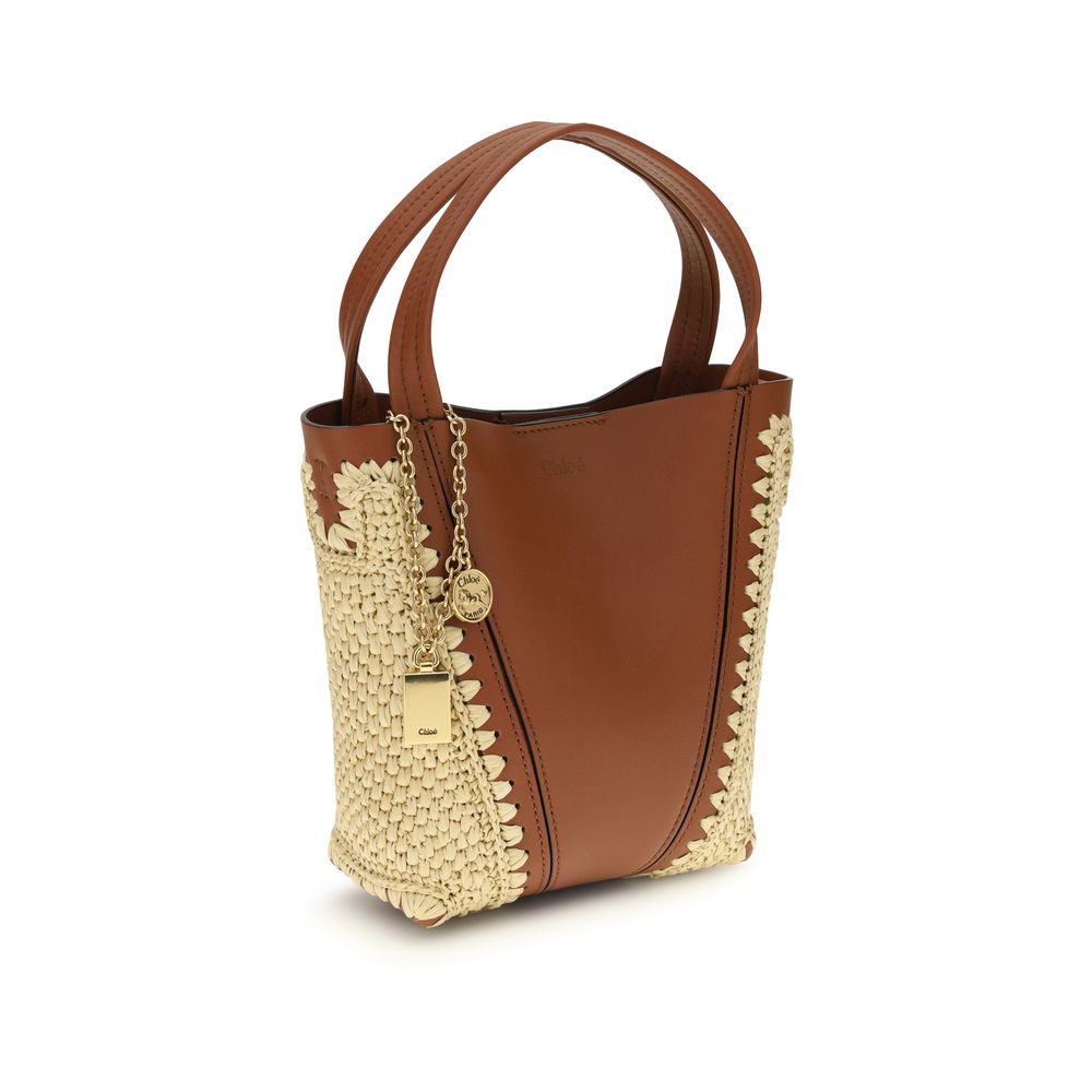 Chlo Beige Raffia Shoulder Bag