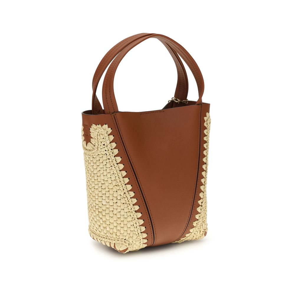 Chlo Beige Raffia Shoulder Bag