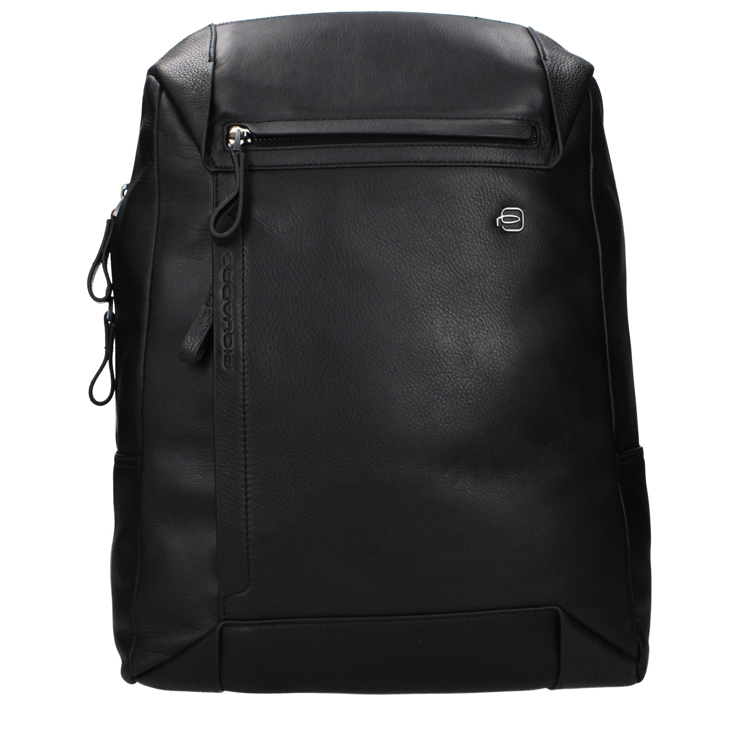 Piquadro Zaino Porta PC in Pelle Nera OUTCA4260S94N Effetto Vintage