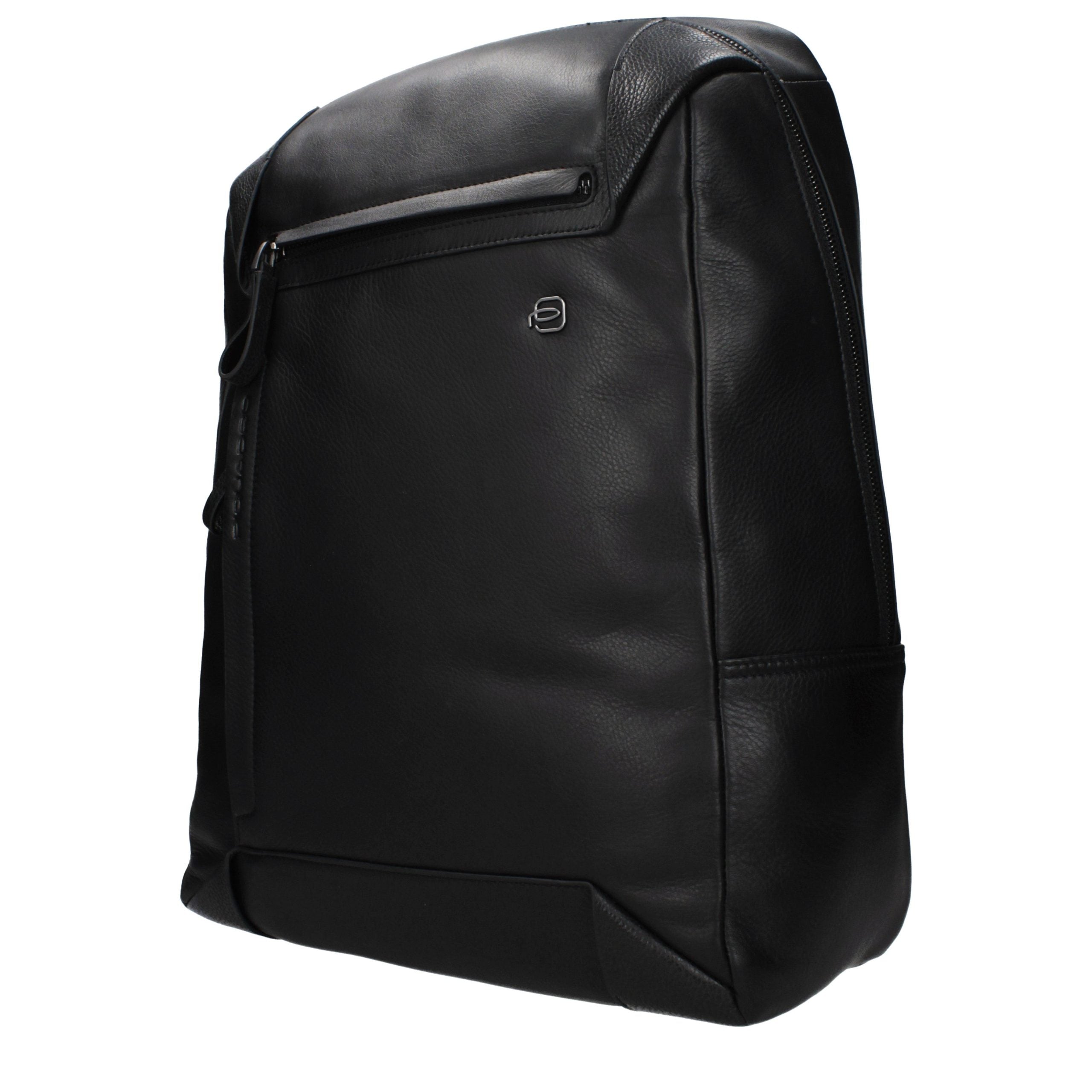 Piquadro Zaino Porta PC in Pelle Nera OUTCA4260S94N Effetto Vintage