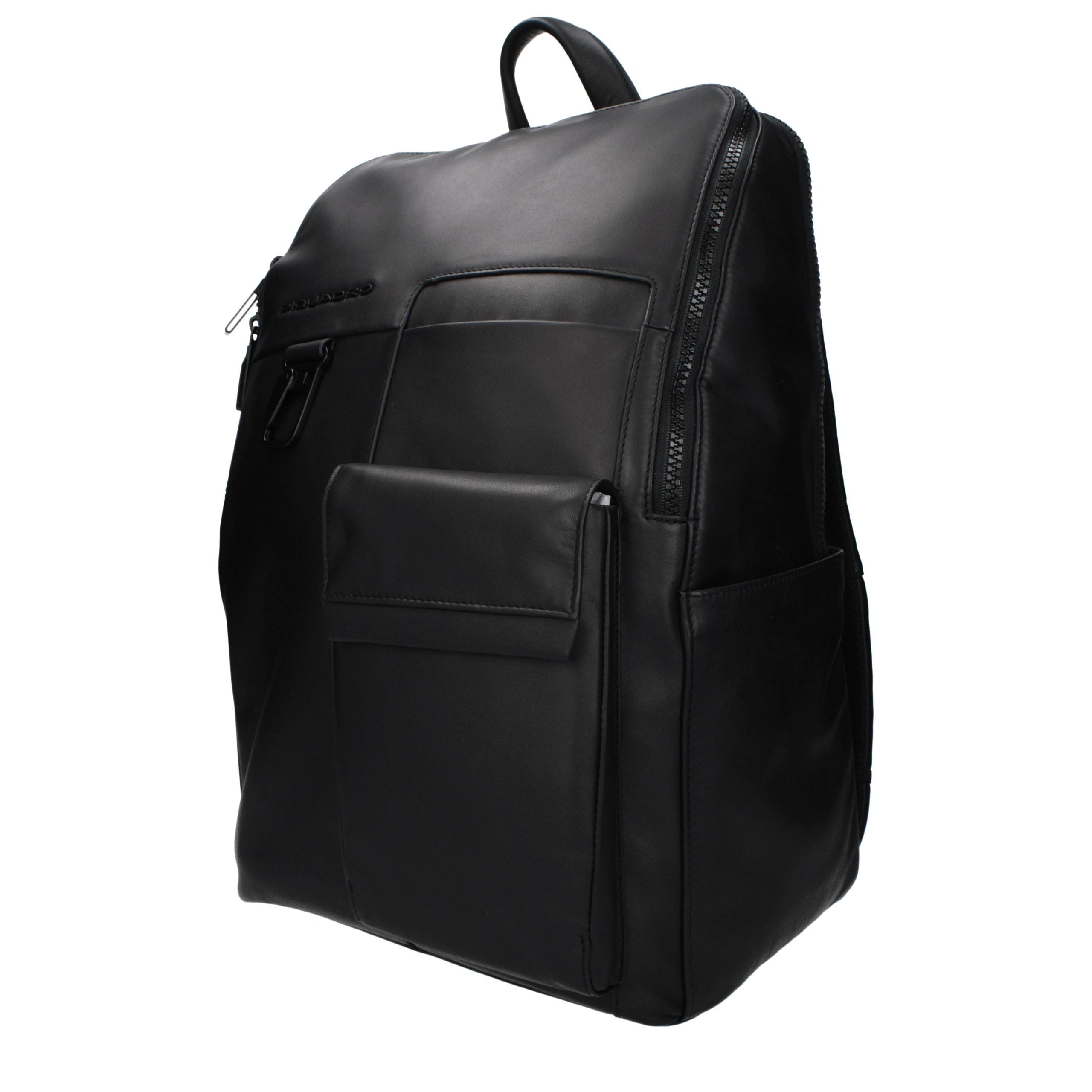 Piquadro Zaino Porta PC in Pelle Nera CA5988S123N (Connequ)