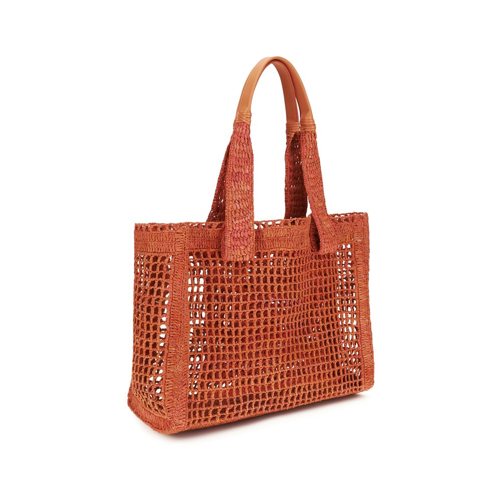 Chloé Multicolor Raffia Shoulder Bag