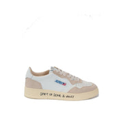 Autry Low Top Uomo in Pelle di Capra Bianca con Dettaglio Suede