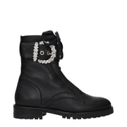 Jimmy Choo Black Leather Ankle Boots