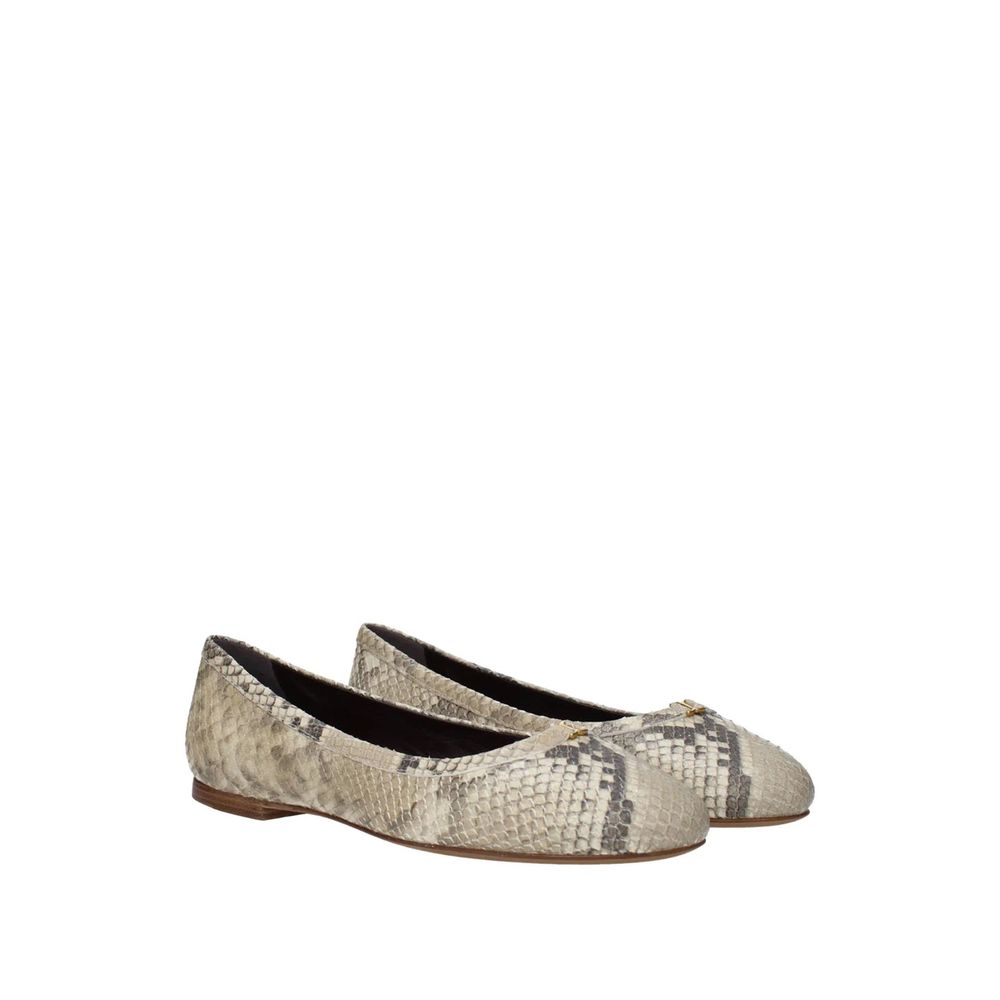 Chlo Beige Goatskin Ballet Flats