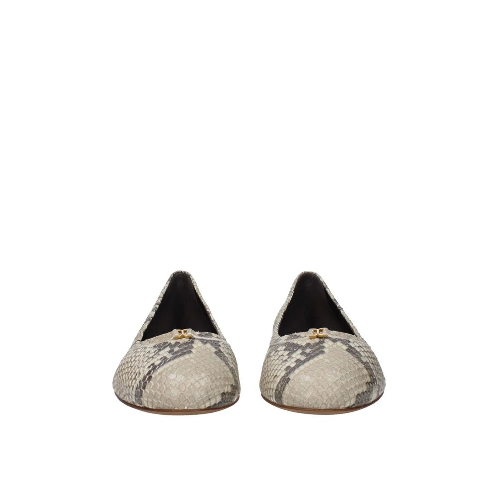 Chlo Beige Goatskin Ballet Flats