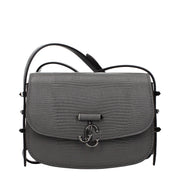 Jimmy Choo Gray Leather Shoulder Bag