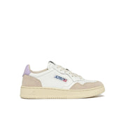 Autry Medalist Low da Donna in Pelle Bianca con Dettaglio Suede