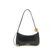 Borsa a Spalla Jacquemus Bisou Perle Grande in Pelle Nera