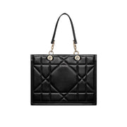 Dior Black Leather Tote Bag