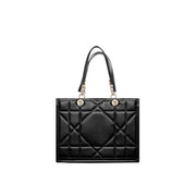 Dior Black Leather Tote Bag