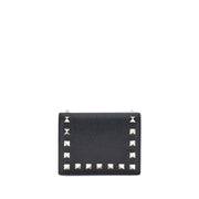 Valentino Garavani Black Calf Leather Bos Taurus Wallet