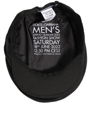 Dolce & Gabbana Men Black Cotton Stretch Newsboy Cloth Capello Hat