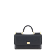 Dolce & Gabbana Black Calf Leather Bos Taurus Shoulder Bag