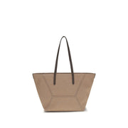 Brunello Cucinelli Beige Cotton Shoulder Bag