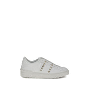 Valentino Garavani White Calf Leather Bos Taurus Sneakers