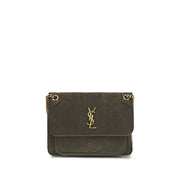 Saint Laurent Gray Lamb Ovis Aries Aries Shoulder Bag