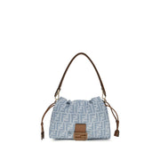 Fendi Blue Cotton Shoulder Bag