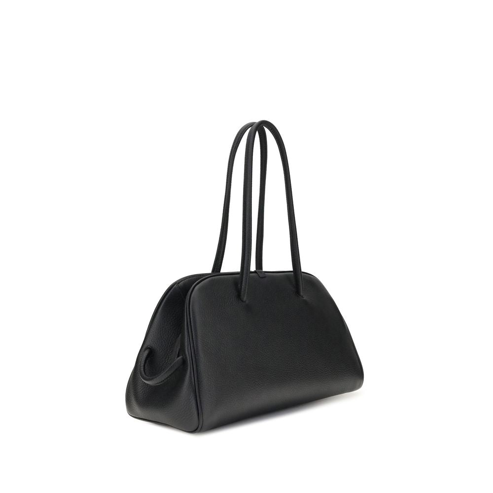 Borsa a Spalla Jacquemus Il Turismo Bowling Bag in Pelle Nera