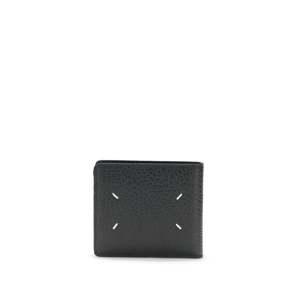 Maison Margiela Portafoglio a Libro in Pelle Vitello Grained Nero