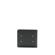 Maison Margiela Portafoglio a Libro in Pelle Vitello Grained Nero