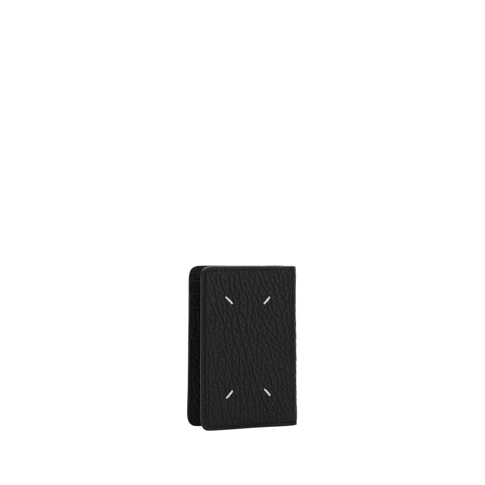 Maison Margiela Portacarte a Libro in Pelle Vitello Grained Nero