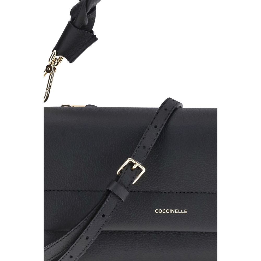 Borsa a Spalla Coccinelle Bohème in Pelle di Vitello con Manico Intrecciato