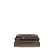 Moschino Brown Goatskin Clutch Bag