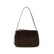 Tory Burch Brown Suede Leather Shoulder Bag