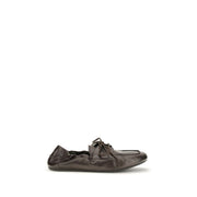 Prada Brown Calf Leather Bos Taurus Slip-On Loafers