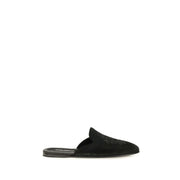 Dolce & Gabbana Black Calf Leather Bos Taurus Mules