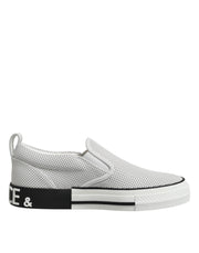 Dolce & Gabbana White Perforated Custom 2.Zero Sneakers Shoes