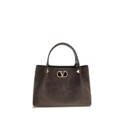 Valentino Garavani Brown Calf Leather Bos Taurus Handbag