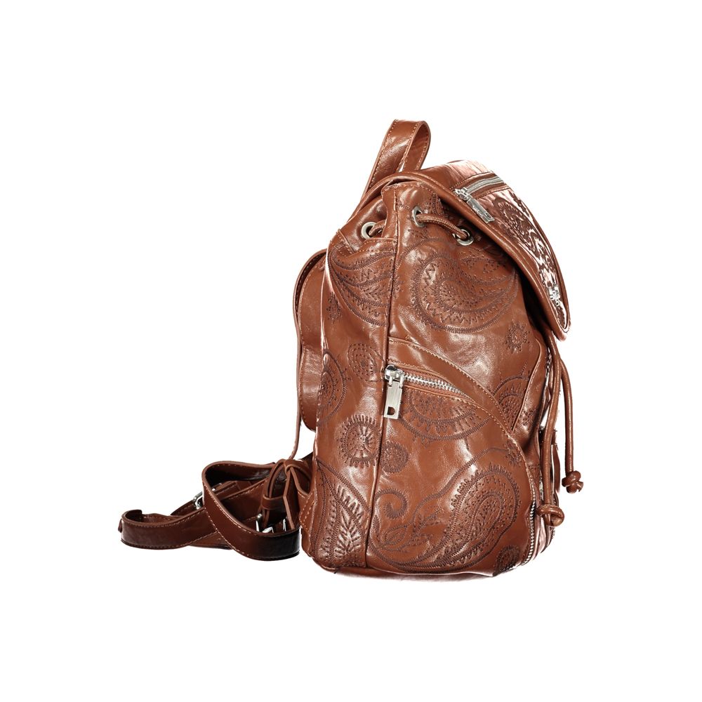 Zaino da donna Desigual in poliuretano marrone