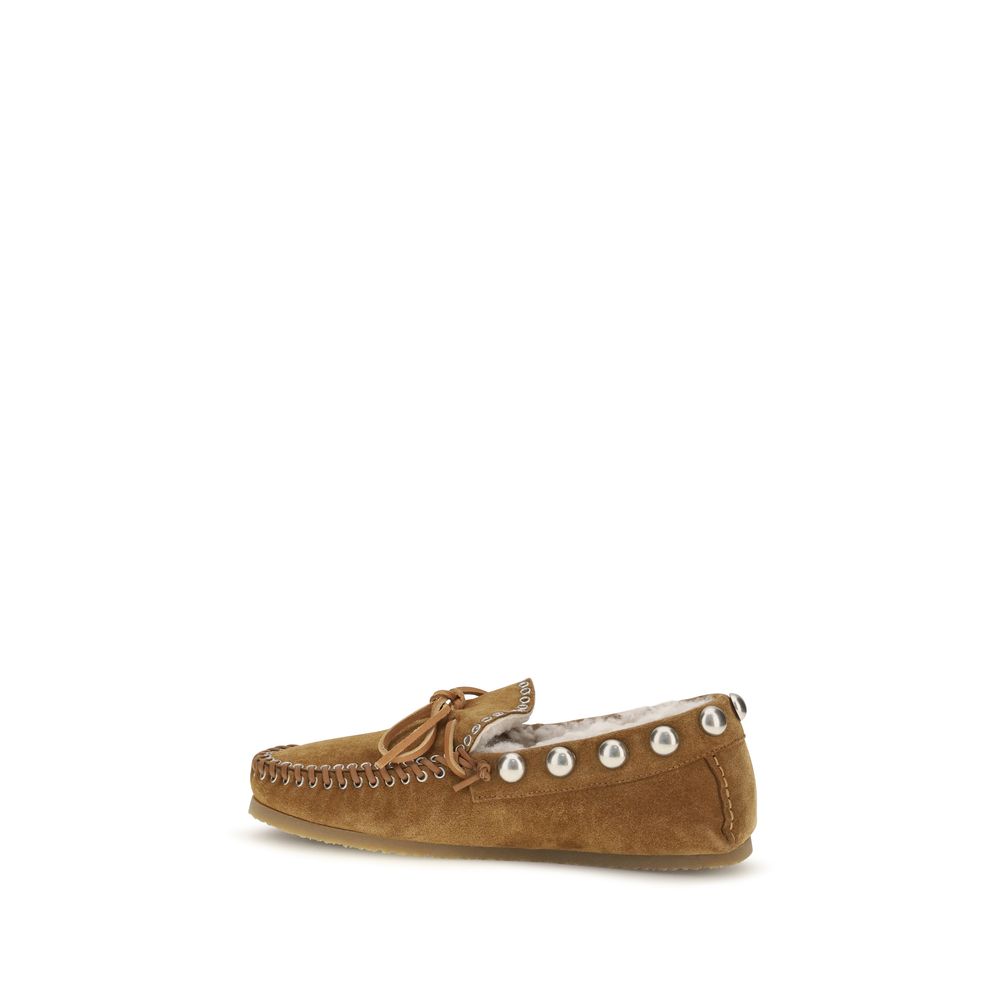 Isabel Marant Brown Calf Leather Bos Taurus Loafer