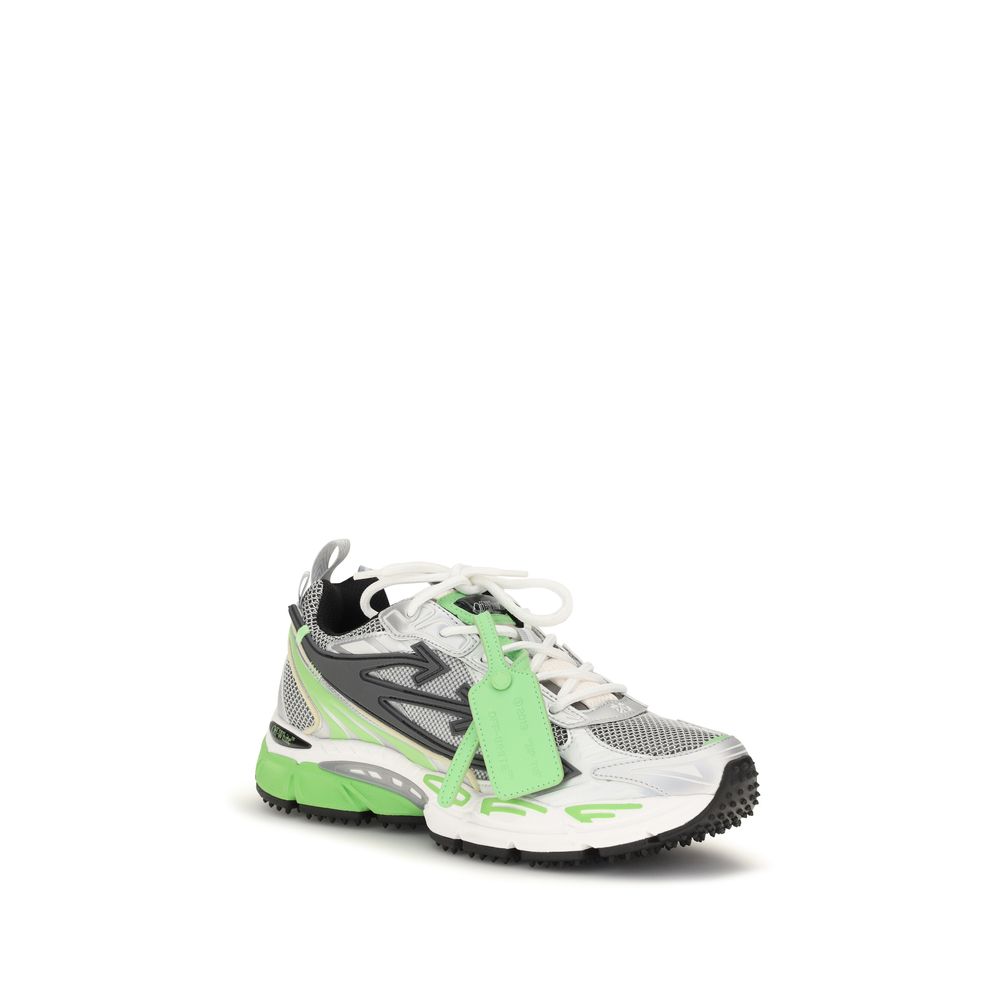 Off-White Two-Tone Polyethylene Athletic Sneakers