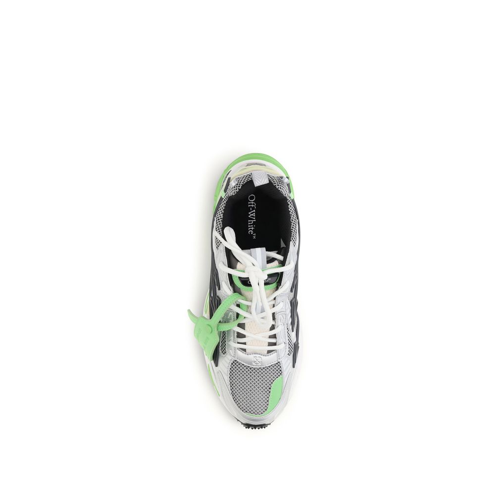 Off-White Two-Tone Polyethylene Athletic Sneakers