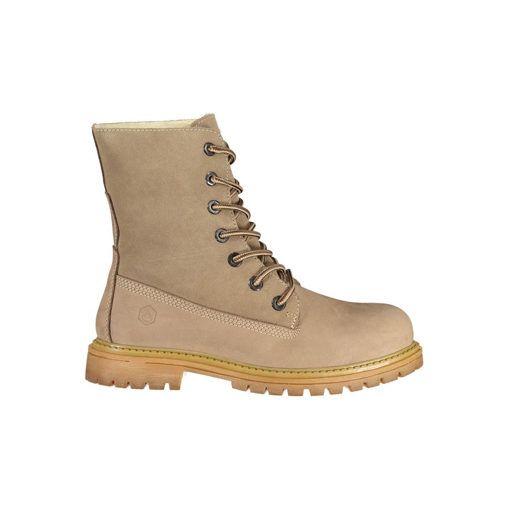 Lumberjack Beige Leather Women's Ankle Boot