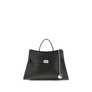 Alexander McQueen Black Calf Leather Bos Taurus Shoulder Bag