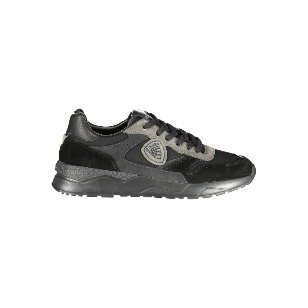 Blauer Black Polyurethane Men's Sneaker