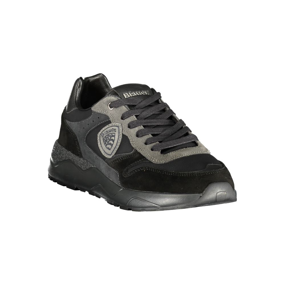 Blauer Black Polyurethane Men's Sneaker
