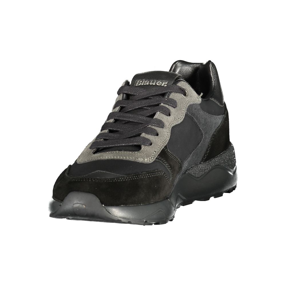 Blauer Black Polyurethane Men's Sneaker
