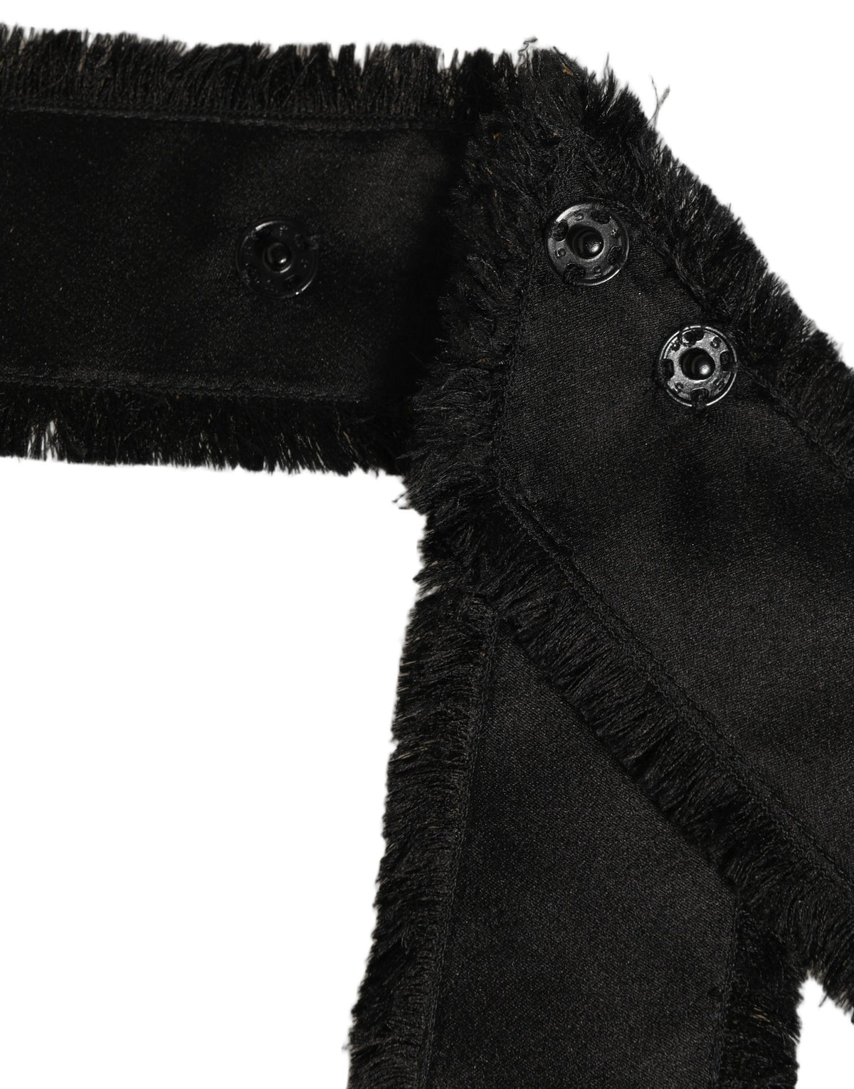 Dolce & Gabbana Black Velvet Wrap Around Tie Belt
