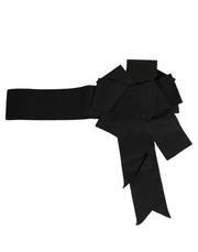 Dolce & Gabbana Black Cotton Wrap Around Tie Belt