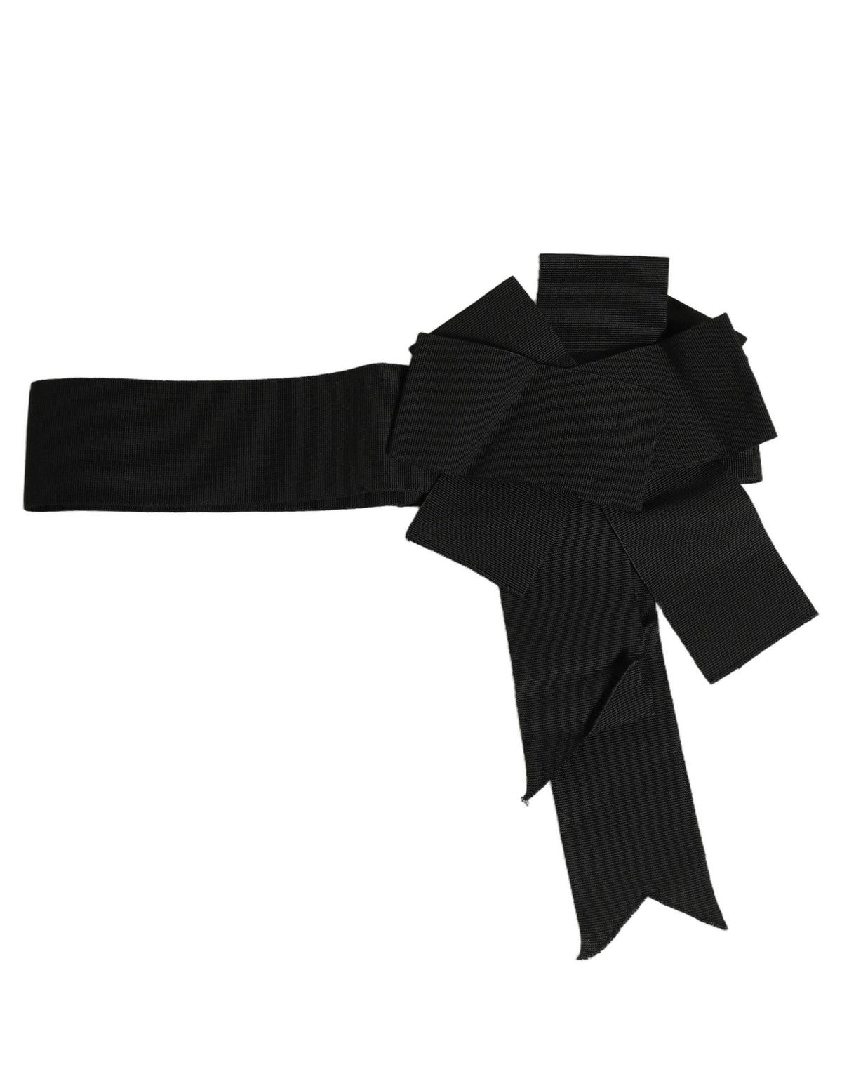 Dolce & Gabbana Black Cotton Wrap Around Tie Belt