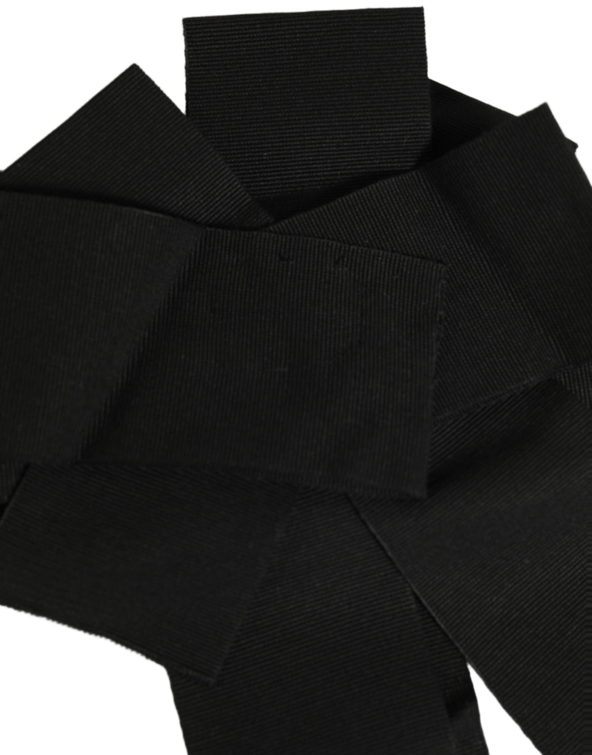 Dolce & Gabbana Black Cotton Wrap Around Tie Belt